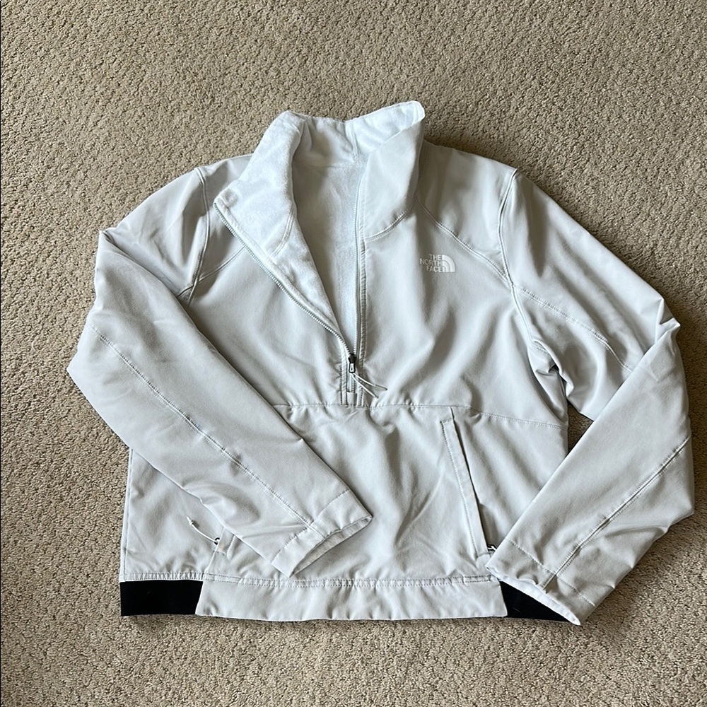 The North Face Light Gray Half-Zip Pullover